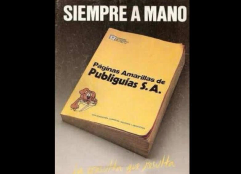 Previo a Google Maps, así nos comunicábamos con "Las Amarillas de Publiguía"