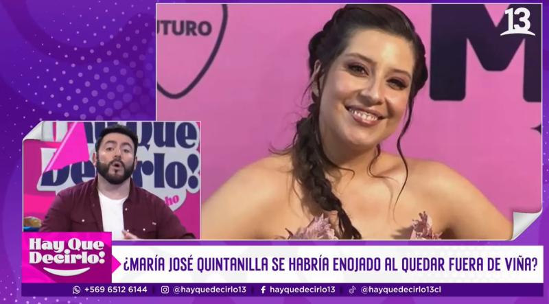 Periodista Mauricio Huentenao habla sobre la situación de María José Quintanilla fuera de la parrilla del Festival de Viña 2025