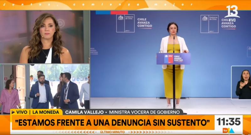 Ministra Camila Vallejo se refiere a acusación contra Boric