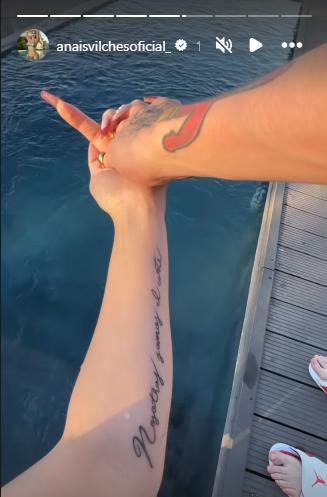 Tatuaje de Anaís y Marcianeke