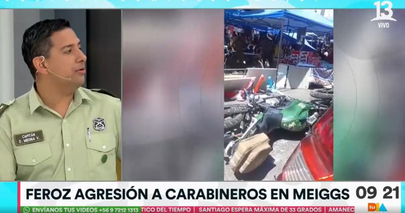 Agresión a funcionarios de Carabineros