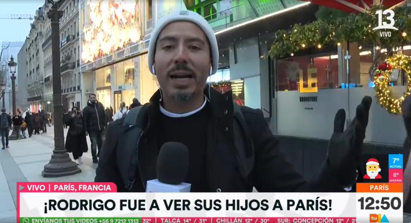 Rodrigo Pérez viajó a París, Francia, para visitar a sus hijos