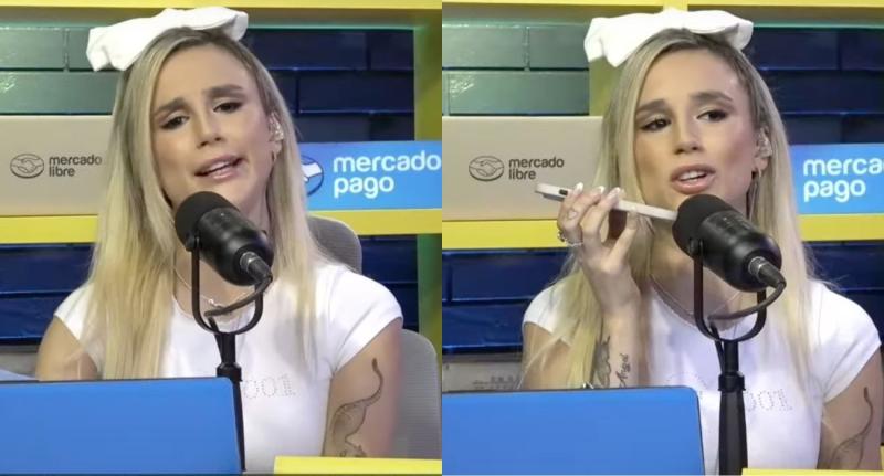 Guarén durante un contacto telefónico con Daniela Colett