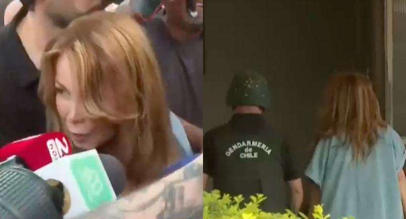 Cathy Barriga en su llegada a la cárcel de mujeres en San Miguel