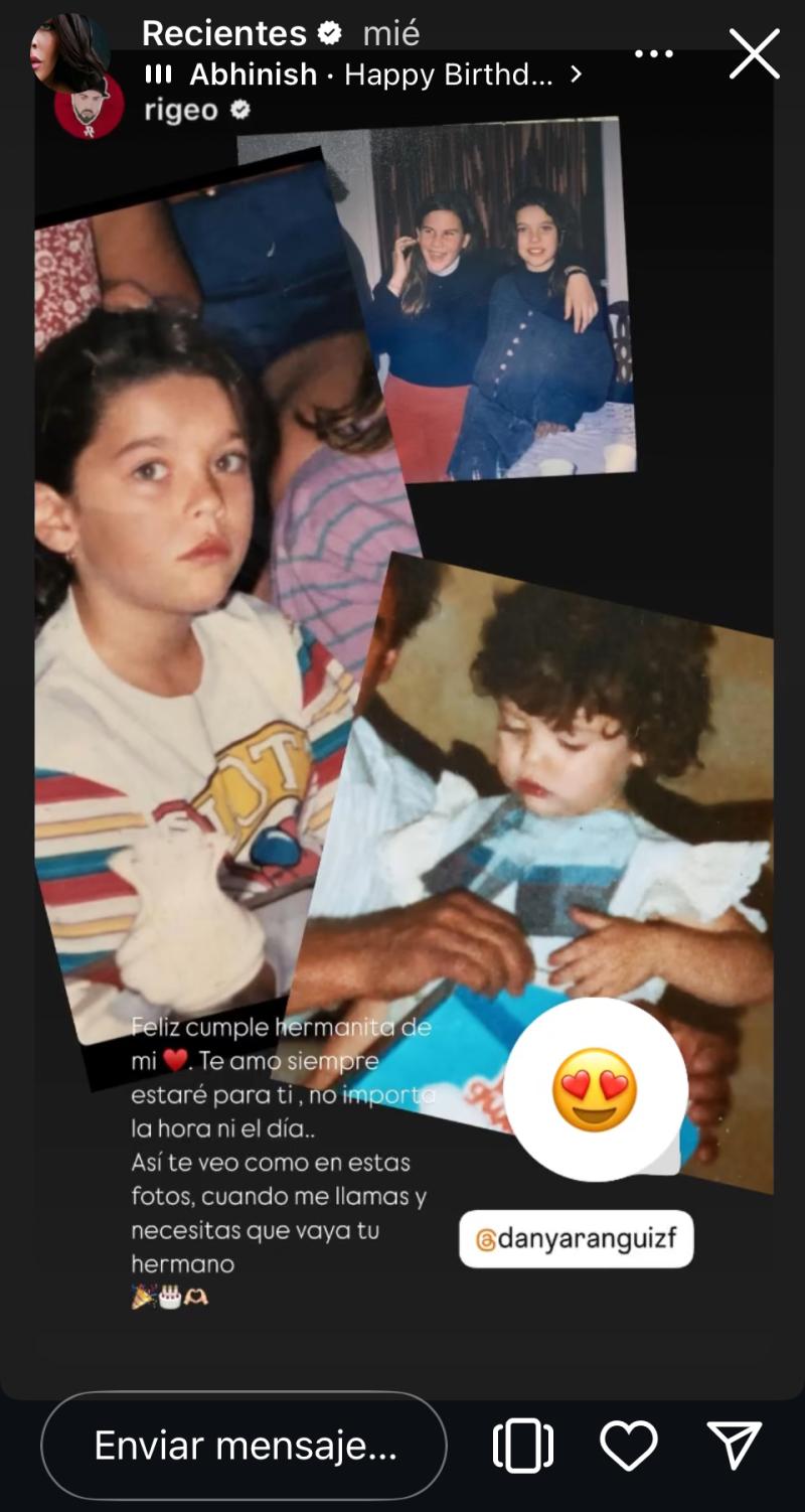 Rigeo y su emotivo saludo de cumpleaños a Daniela Aránguiz