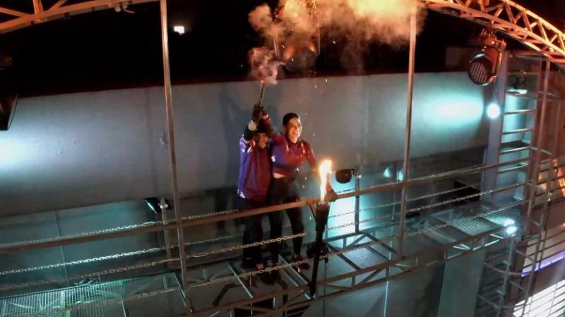 Anyella y Andrés celebran su victoria