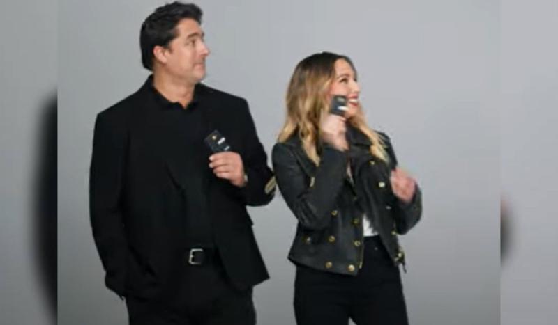 Los actores Jorge Zabaleta y Mane Swett en spot publicitario