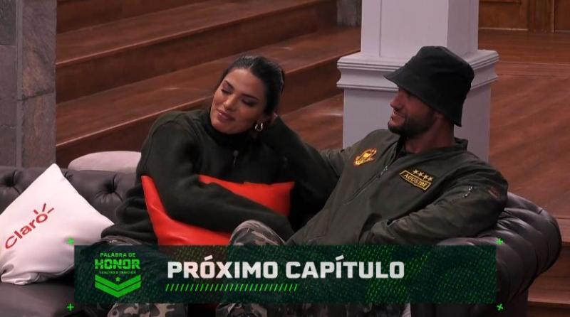 Anyella y Fabio coquetean