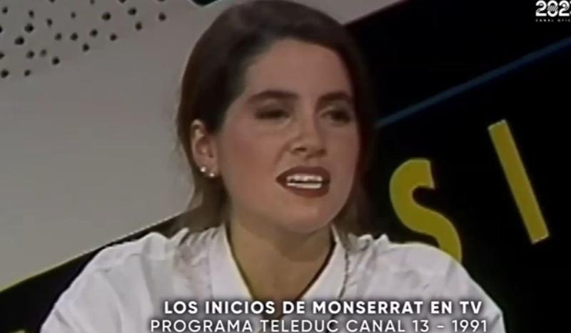 Monserrat Álvarez en "Teleduc" de Canal 13en 1992