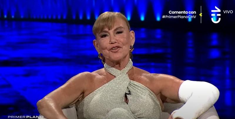 Pilar Cox en una entrevista en Primer Plano de Chilevisión