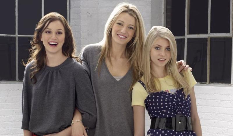 Leighton Mester, Blake Lively y Taylor Momsen en "Gossip Girl"