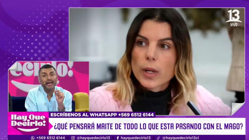 Andrés Caniulef hablando de Maite Orsini y Jorge Valdivia