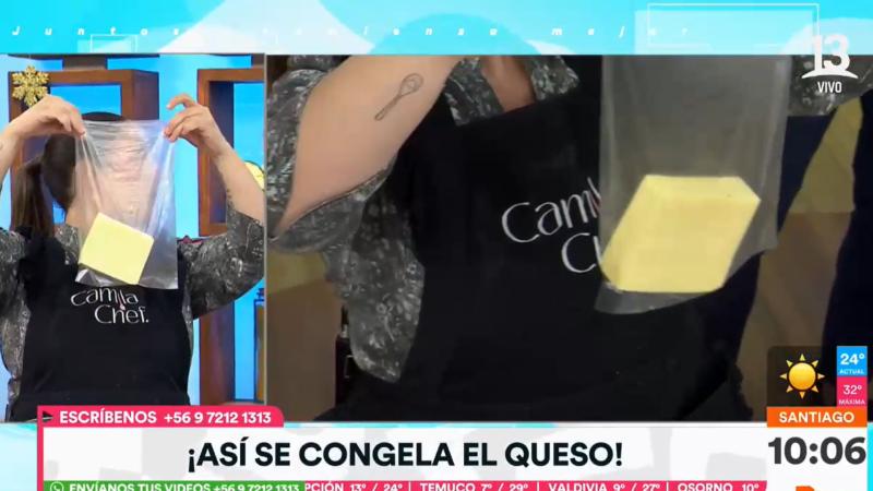 Cami chef enseña cómo sellar el queso al vacío para congelarlo