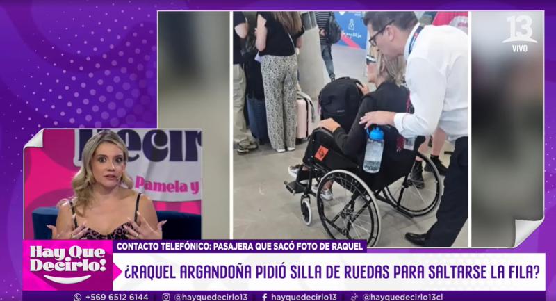 El reclamo de pasajera que fotografió a Raquel Argandoña en silla de ruedas en el aeropuerto