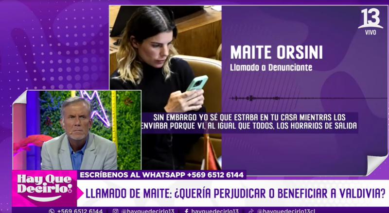 El diálogo entre Maite Orsini y la primera denunciante de Jorge Valdivia