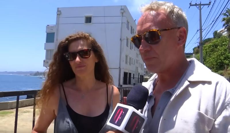 Martín Cárcamo y su pareja