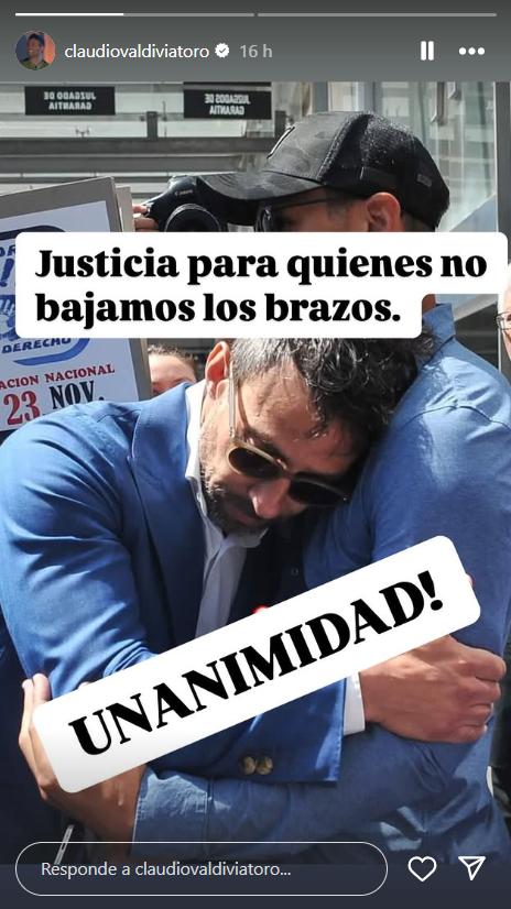 Claudio Valdivia celebró la libertad de su hermano Jorge.