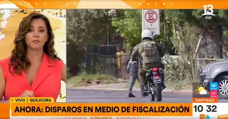 Se registran disparos en medio de una fiscalización de vehículos en Quilicura