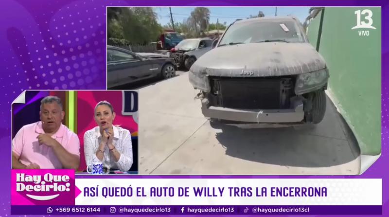 Así fue encontrado el auto de Willy Sabor tras violenta encerrona.