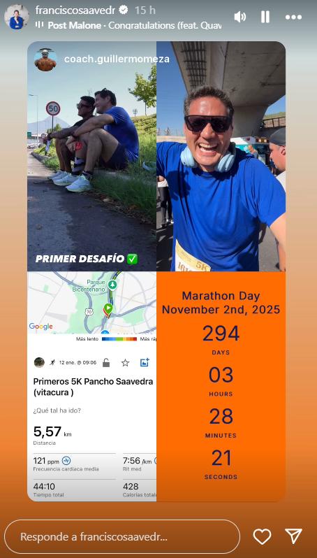 Pancho Saavedra corrió sus primeros 5K en el Circuito de las Estaciones.