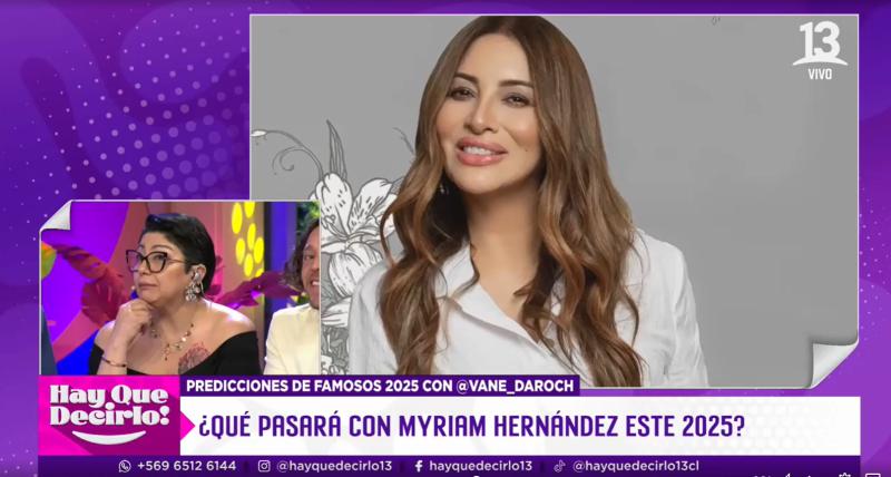 Predicciones de Vanessa Daroch para Myriam Hernández en 2025
