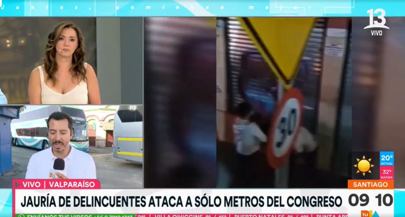 "Jauría" de delincuentes asalta brutalmente a pasajero de bus en terminal de Valparaíso: le quebraron una botella en la cabeza