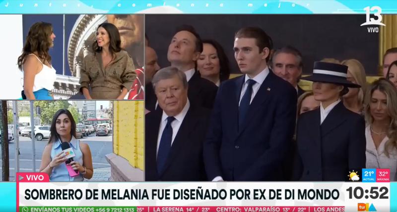 Sombrero de Melania Trump fue diseñado por ex pareja de Di Mondo