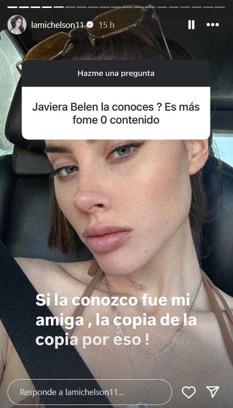 Ignacia Michelson repasó sin filtro a Javi Belén.