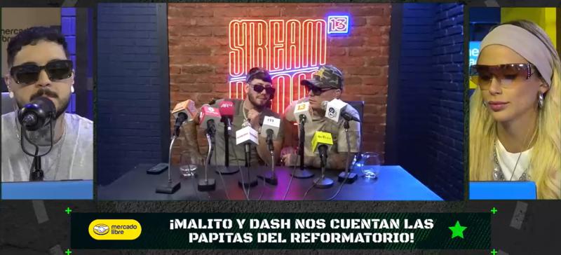 Dash y Malito Malozo en el react "La Tropa".