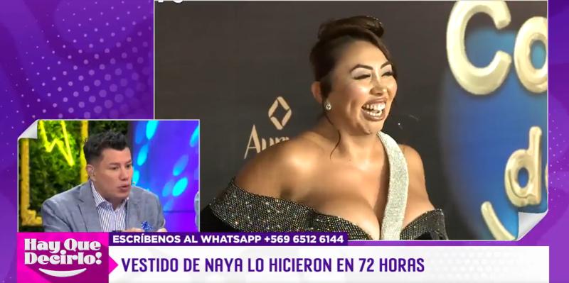 Naya Fácil utilizó un vestido confeccionado en 72 horas.