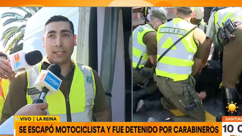 Subteniente de Carabineros atropellado por motociclista