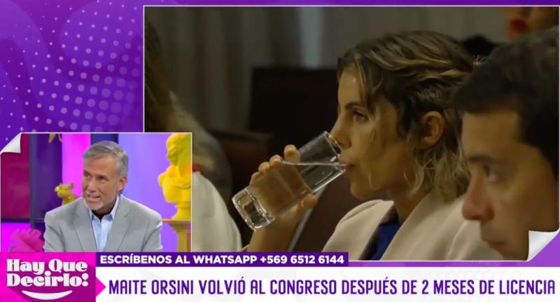 Maite Orsini regresó al Congreso después de dos meses de licencia médica