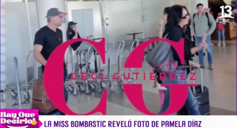 Pamela Díaz y Felipe Kast en el aeropuerto de Temuco - Imagen de Cecilia Gutiérrez
