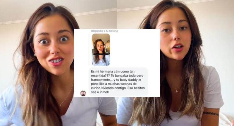 Influencer lanza funa en contra de Emilia Burr, hermana de Maite Orsini
