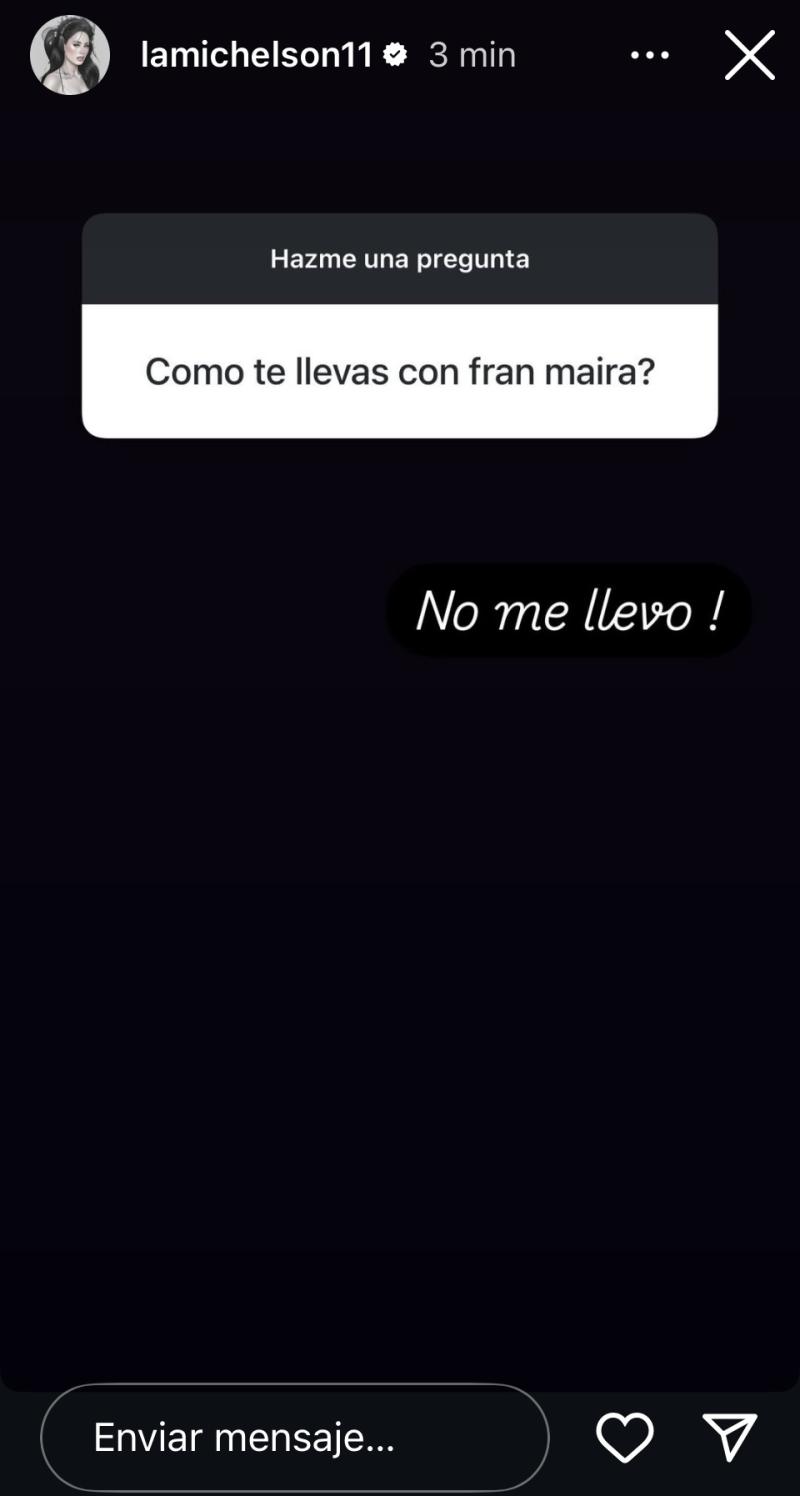 Ignacia Michelson responde pregunta por relación con Fran Maira - Instagram