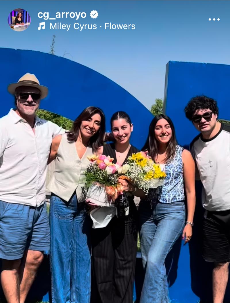 Carmen Gloria Arroyo en la titulación de su hija menor - Instagram