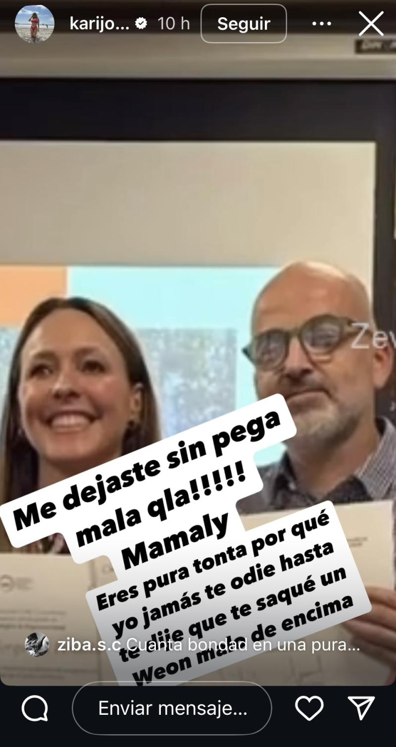 Karina Valenzuela en contra de Maly Jorquiera - Instagram