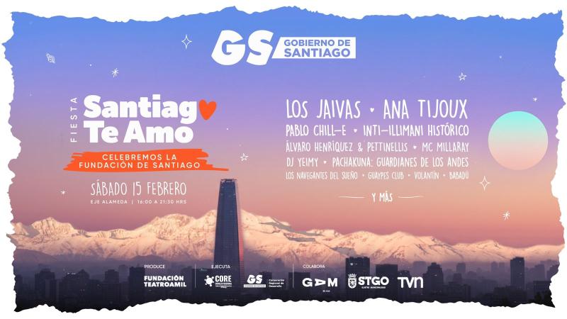 Line-up de Fiesta Santiago, Te Amo 2025.
