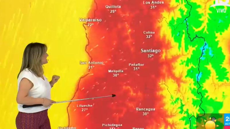 Michelle Adam pronostica calor extremo en varias comunas de Chile para el domingo 19