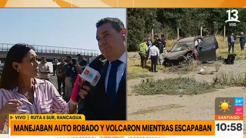 Cinematográfica persecución policial de Buin a Rancagua: Delincuente intentó quitarle arma a PDI