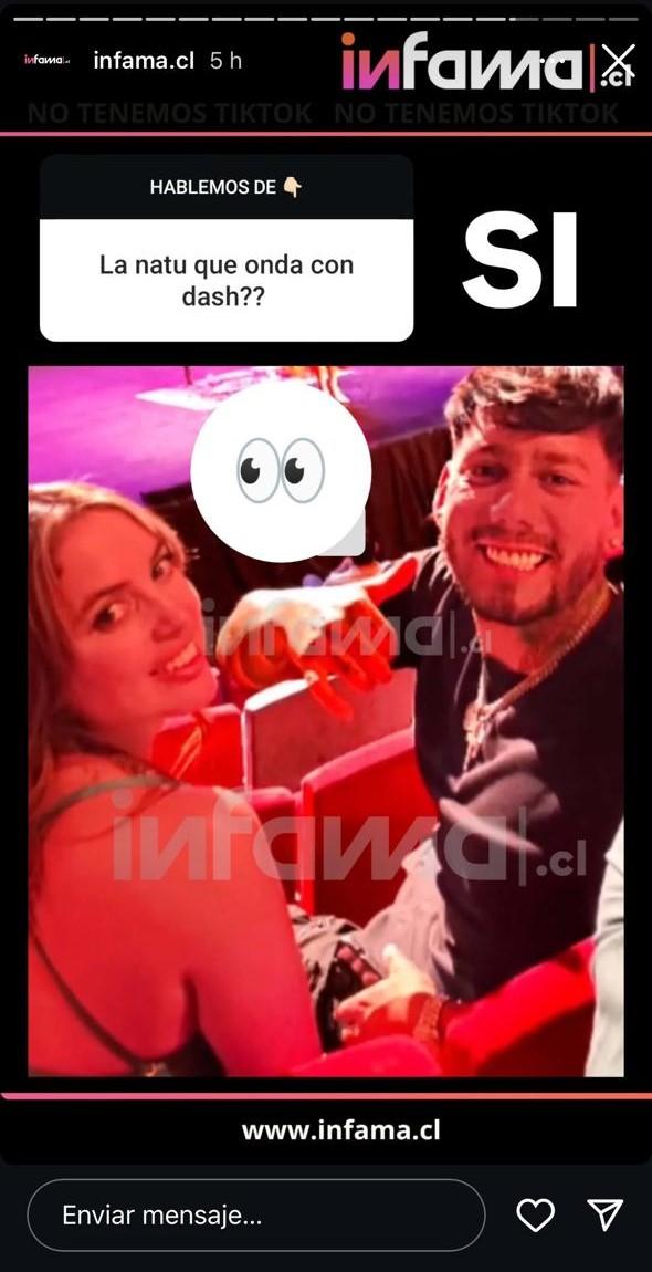 Aseguran que Dash y Natu estarían juntos tras su participación en "Palabra de Honor"