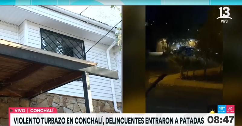 Familia en Conchalí fue víctima de "turbazo" al interior de su casa
