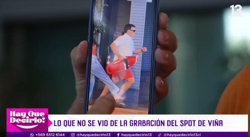 Pamela Díaz le hizo una zancadilla a Nacho Gutiérrez en el spot de Viña 2025