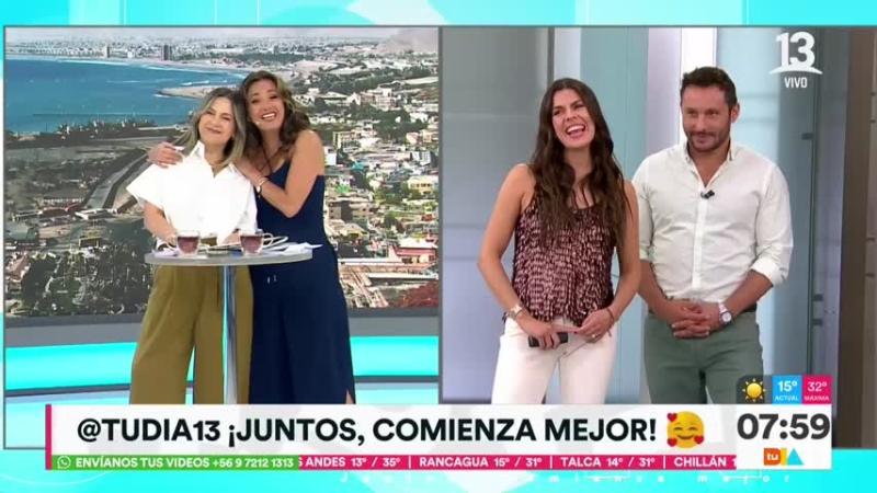 Michelle Adam y Priscilla Vargas en Tu Día de Canal 13