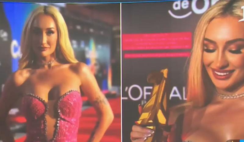 Fran Maira fue elegida como una de las mejores vestidas en alfombra roja de los Copihue de Oro 2025