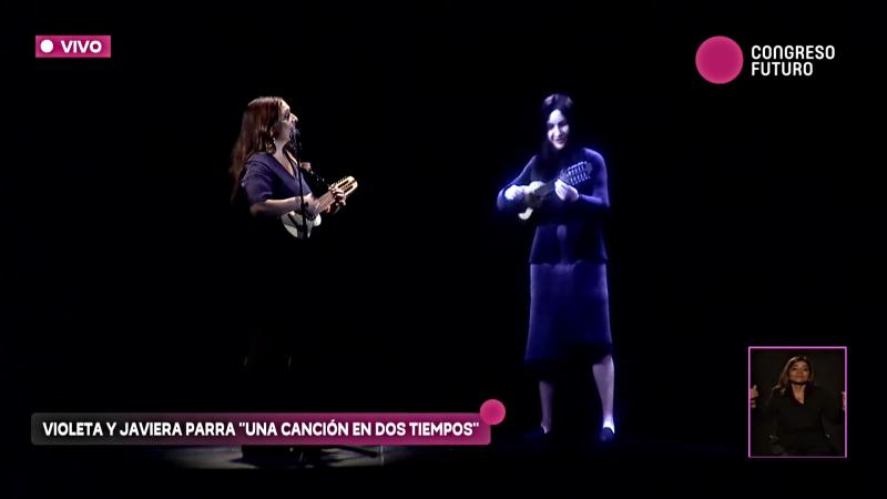 Javiera y Violeta Parra en ceremonia inaugural del Congreso Futuro 2025.