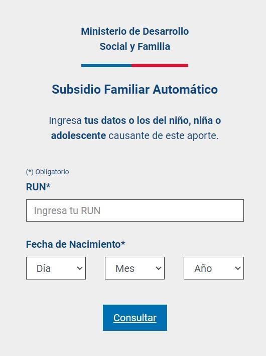 Subsidio Familiar Automático - Captura de pantalla