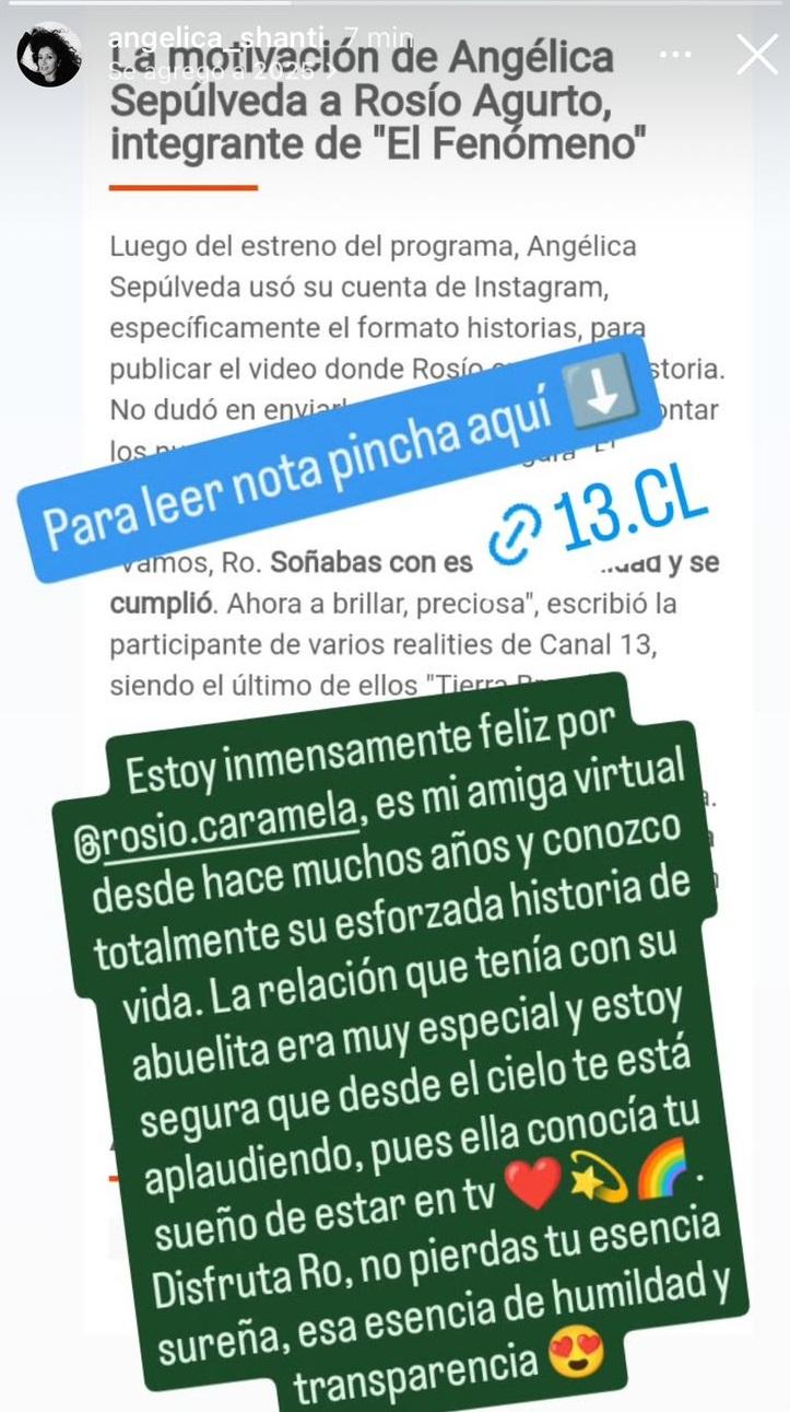 Angélica Sepúlveda en redes sociales