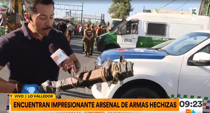 Hallan un centenar de armas hechizas en toma a un costado de Lo Valledor