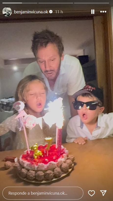 Benjamín Vicuña celebró el cumpleaños de su hija Magnolia.